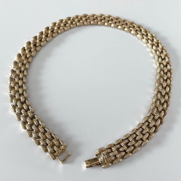 Vintage Gold Panther Chain Collar Necklace - Picture 4 of 5